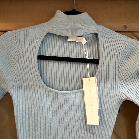 NWT JONATHAN SIMKHAI STANDARD KENNY CUT-OUT RIB KNIT MIDI DRESS - Picture 4 of 8